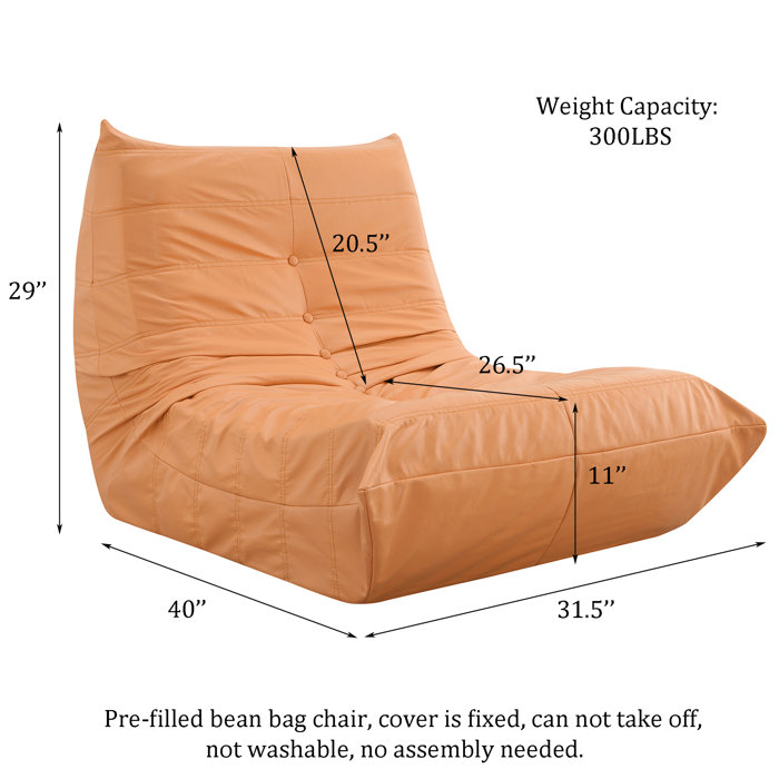 Trule Faux Leather Bean Bag Chair & Lounger Wayfair